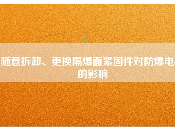 隨意拆卸、更換隔爆面緊固件對(duì)防爆電機(jī)的影響