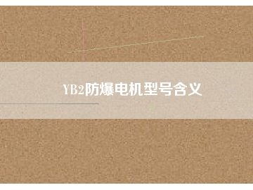 YB2防爆電機型號含義
