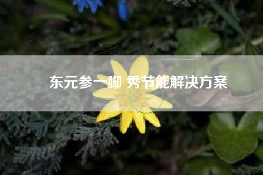 東元參一腳 秀節(jié)能解決方桉