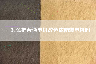 怎么把普通電機(jī)改造成防爆電機(jī)嗎